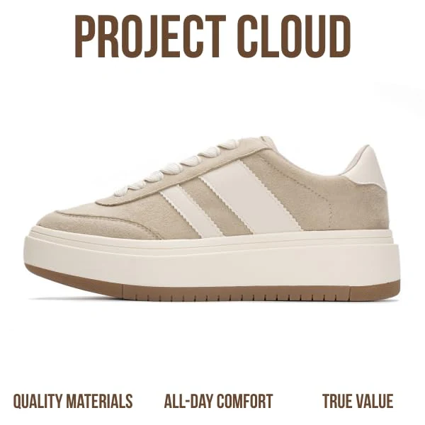Project Cloud Women's | Lace-up Sneakers | Memory Foam Insole | Non-Slip - Nita - Image 73