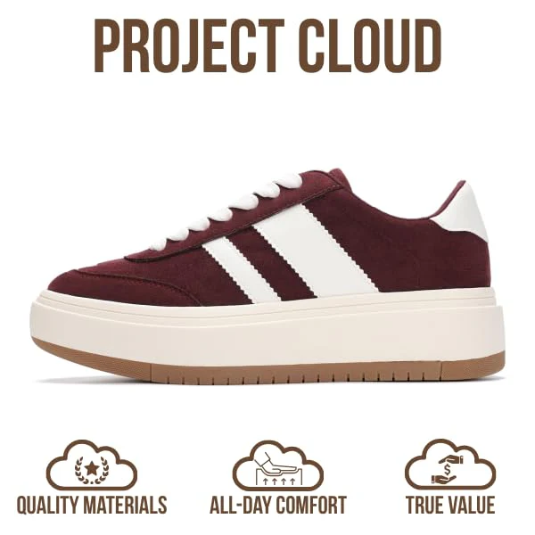 Project Cloud Women's | Lace-up Sneakers | Memory Foam Insole | Non-Slip - Nita - Image 78