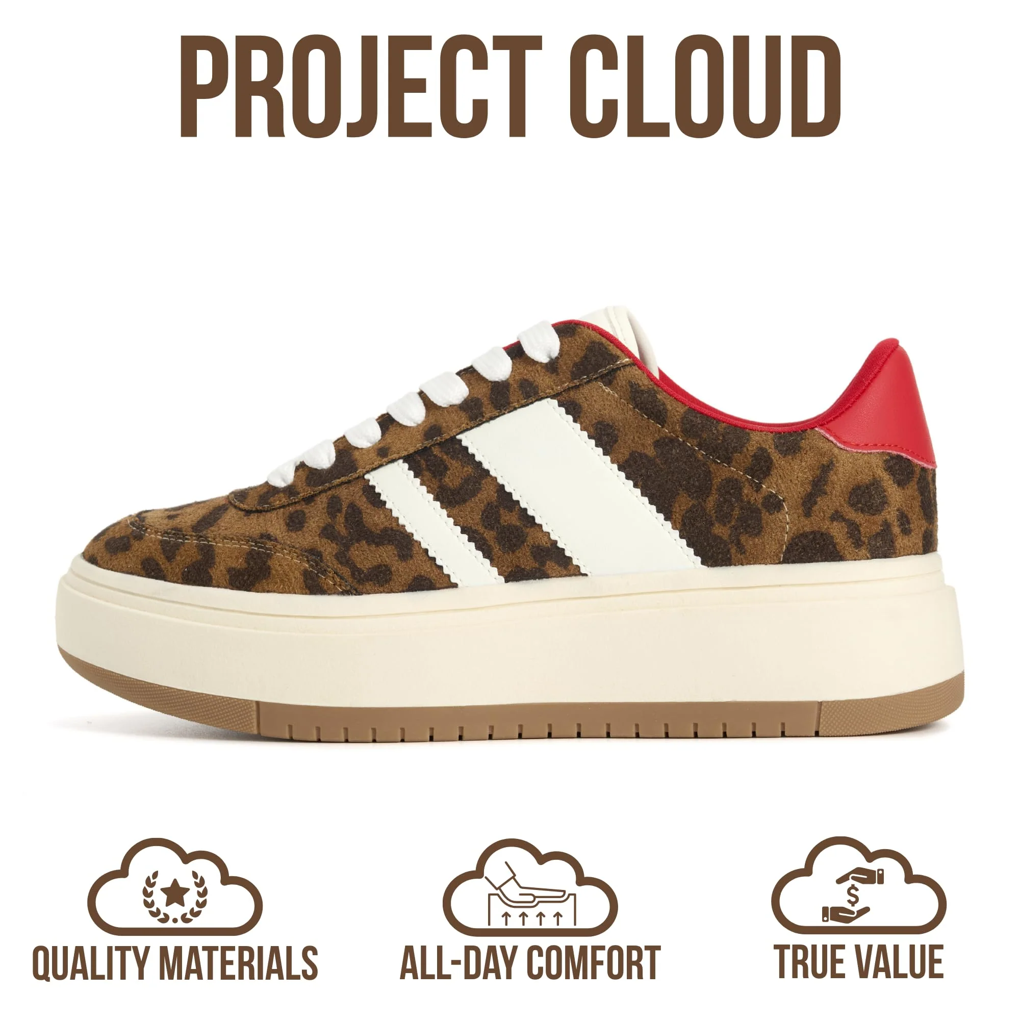 Project Cloud Women's | Lace-up Sneakers | Memory Foam Insole | Non-Slip - Nita - Image 88