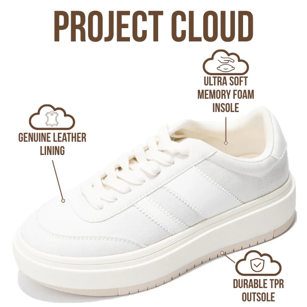 Project Cloud Women's | Lace-up Sneakers | Memory Foam Insole | Non-Slip - Nita - Image 9