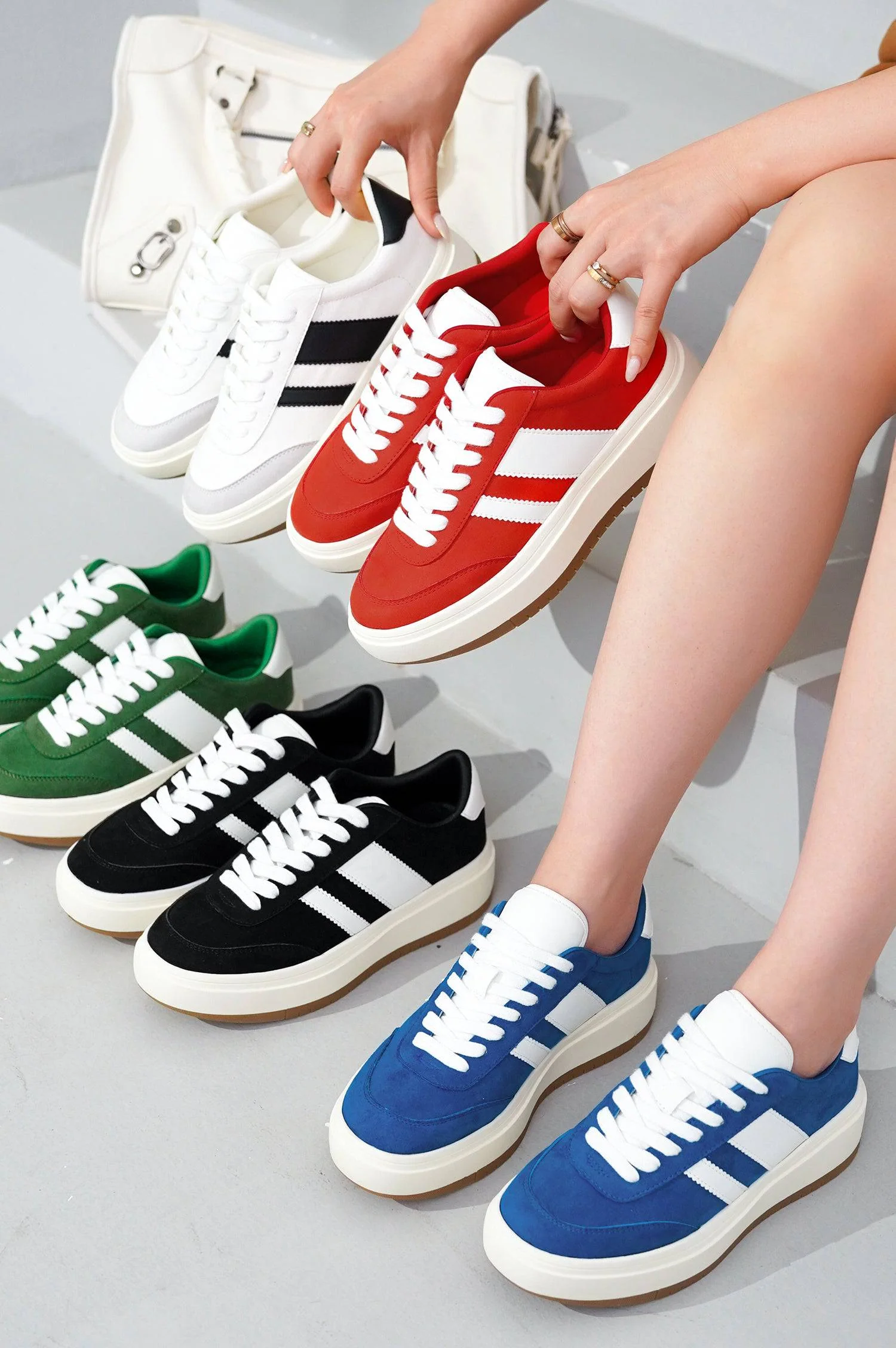 Project Cloud Women's | Lace-up Sneakers | Memory Foam Insole | Non-Slip - Nita - Image 90