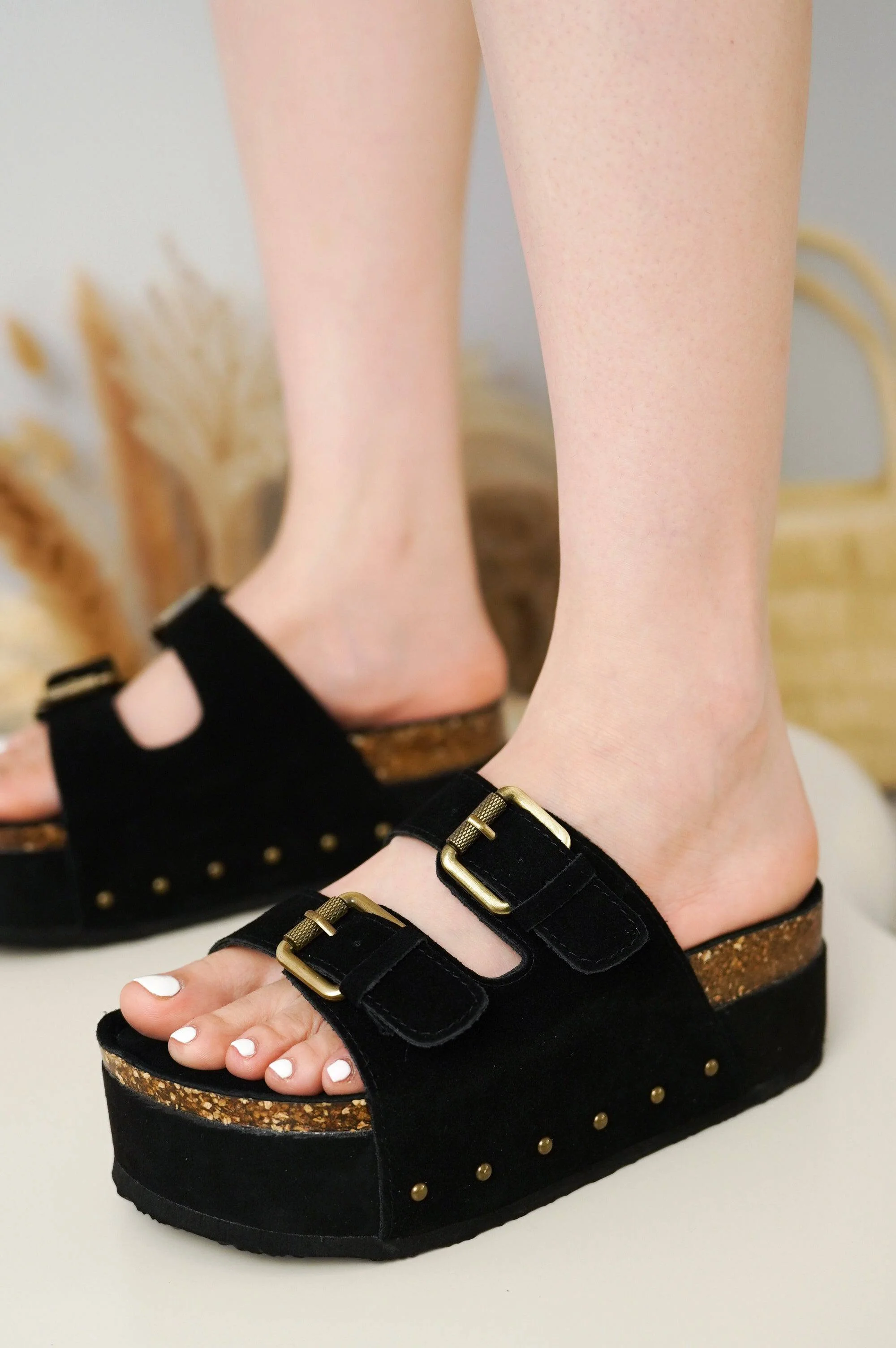Project Cloud Women's | Genuine Leather Wedge Sandals with Buckle | Lightweight | Non-Slip - Oliy - Image 12