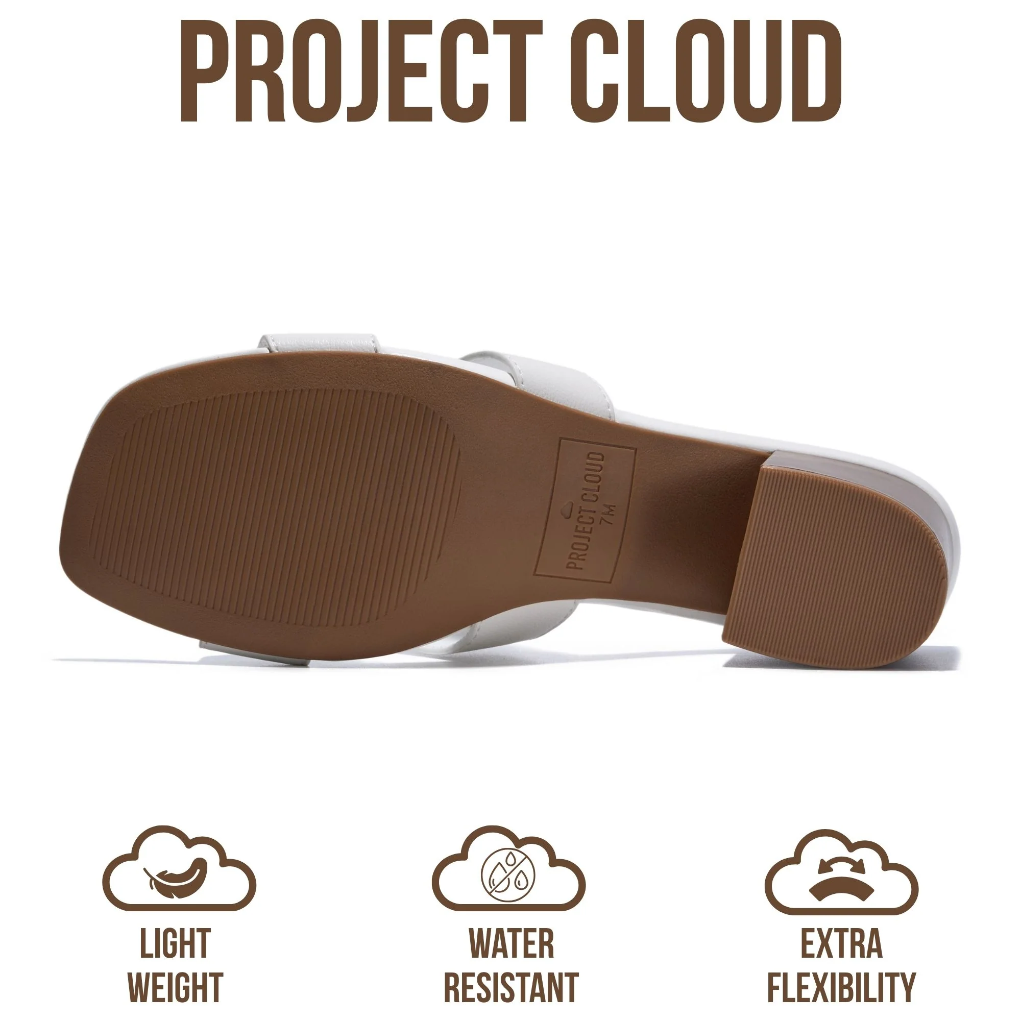 Project Cloud Women's | 100% Genuine Leather Heeled Sandals | Memory Foam | Lightweight | Non-Slip - Opal - Image 10