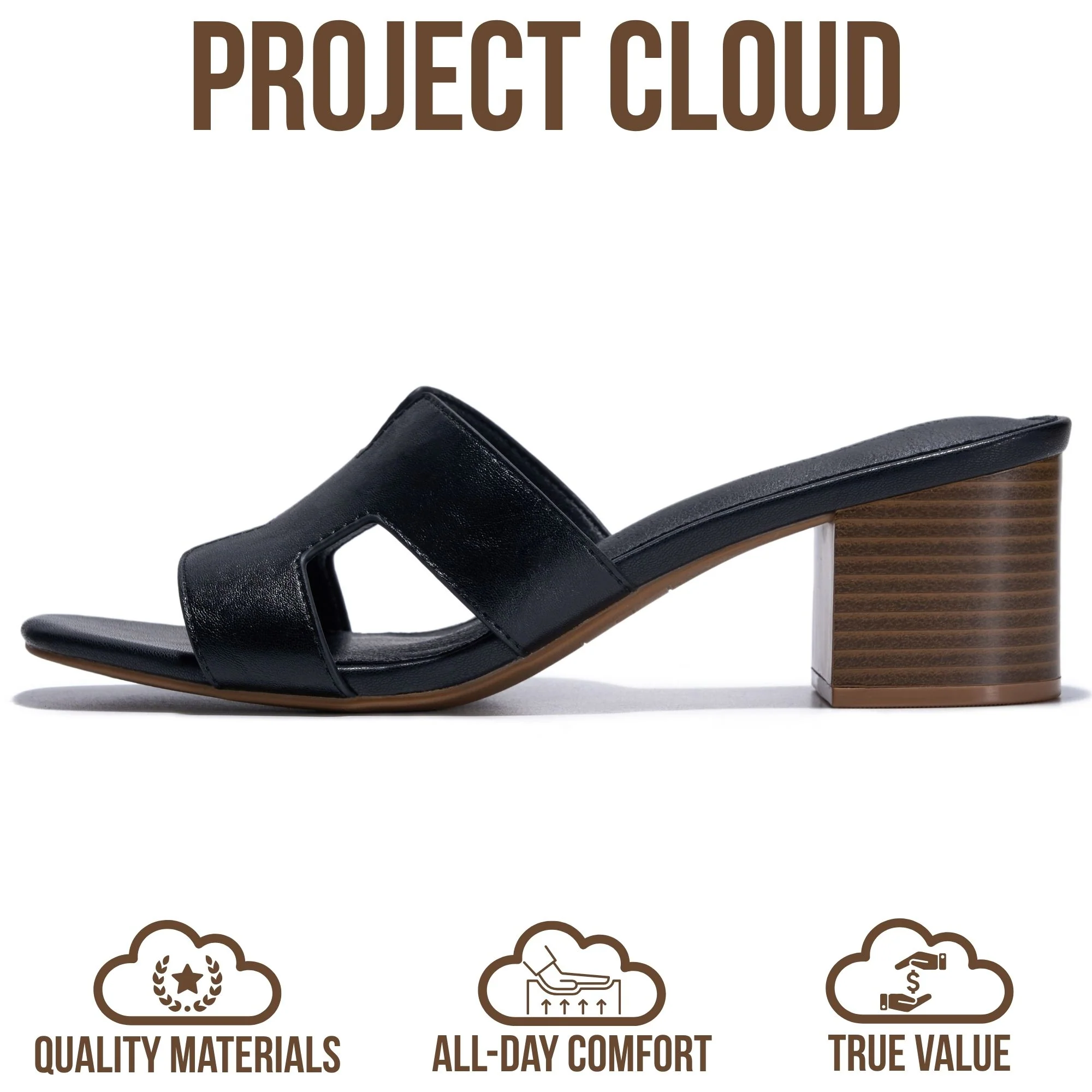 Project Cloud Women's | 100% Genuine Leather Heeled Sandals | Memory Foam | Lightweight | Non-Slip - Opal - Image 14