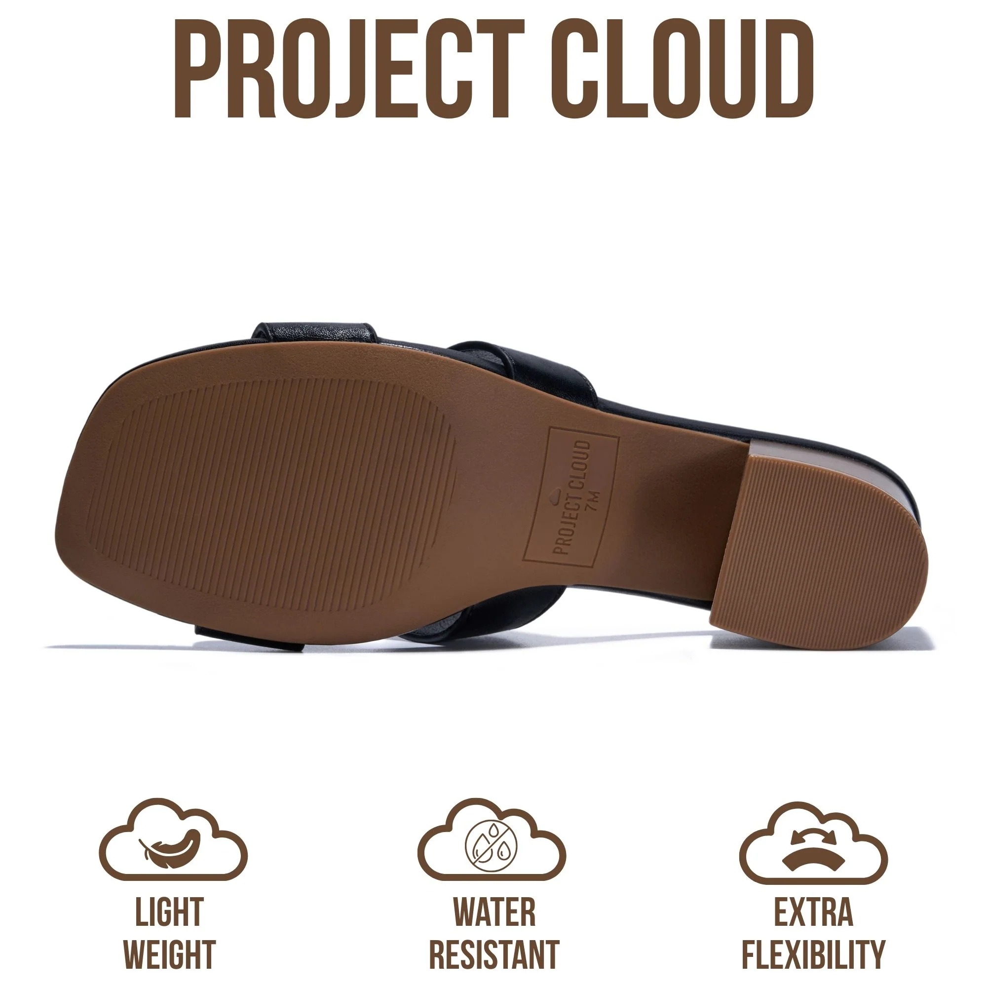 Project Cloud Women's | 100% Genuine Leather Heeled Sandals | Memory Foam | Lightweight | Non-Slip - Opal - Image 15