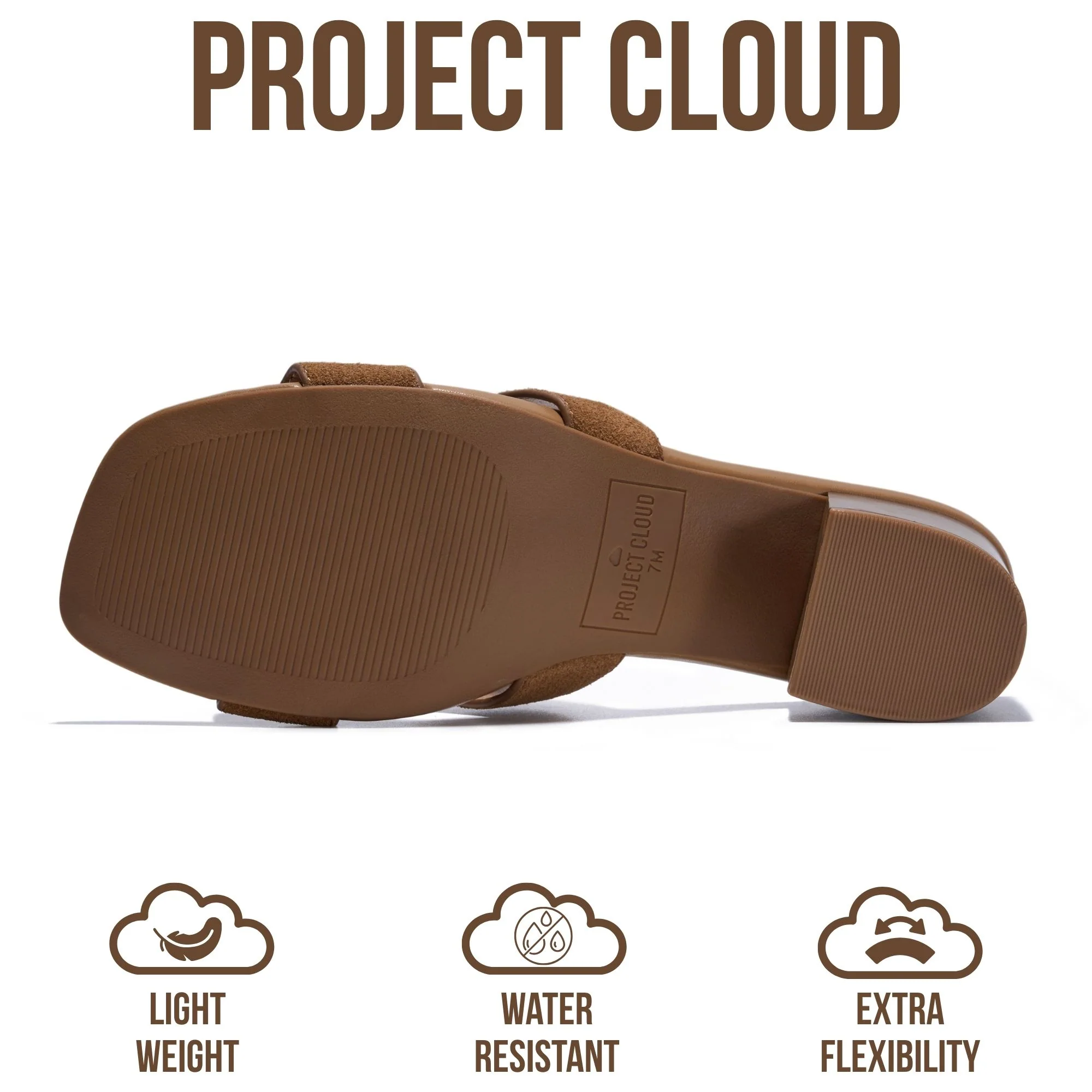 Project Cloud Women's | 100% Genuine Leather Heeled Sandals | Memory Foam | Lightweight | Non-Slip - Opal - Image 20