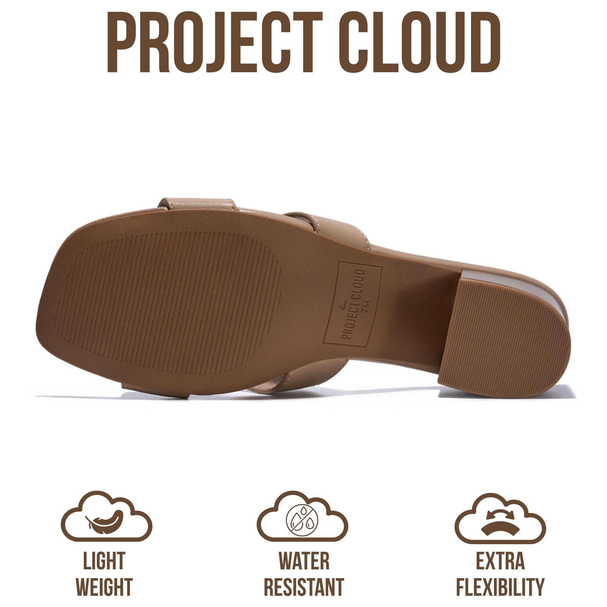 Project Cloud Women's | 100% Genuine Leather Heeled Sandals | Memory Foam | Lightweight | Non-Slip - Opal - Image 25