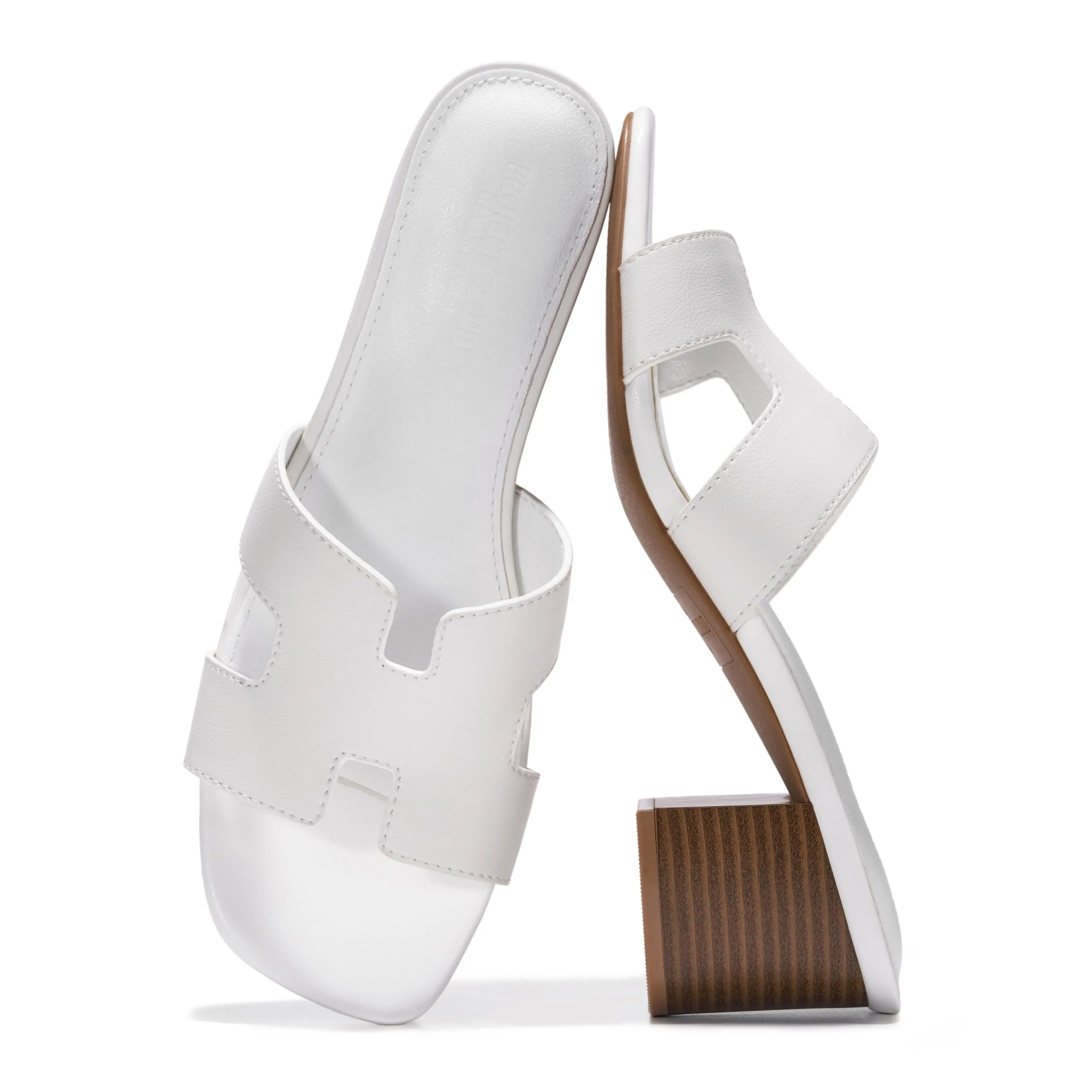 Project Cloud Women's | 100% Genuine Leather Heeled Sandals | Memory Foam | Lightweight | Non-Slip - Opal - Image 6