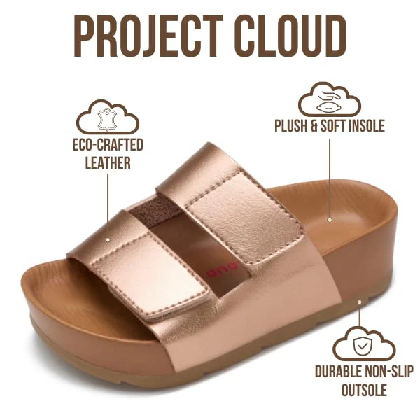 Project Cloud Kids Sandals | Genuine Leather Girls Sandals | Plush & Soft Insole | Lightweight | Non-Slip - Pismo Kids - Image 13