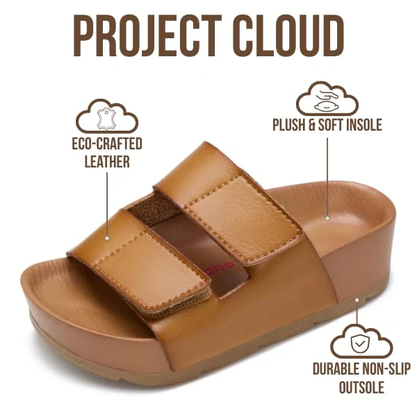 Project Cloud Kids Sandals | Genuine Leather Girls Sandals | Plush & Soft Insole | Lightweight | Non-Slip - Pismo Kids - Image 8