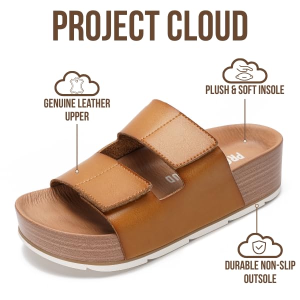 Project Cloud Women's | Platform Sandals | Plush & Soft Insole | Lightweight | Non-Slip - Pismo - Image 15