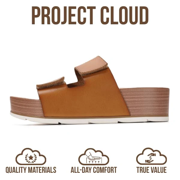 Project Cloud Women's | Platform Sandals | Plush & Soft Insole | Lightweight | Non-Slip - Pismo - Image 16