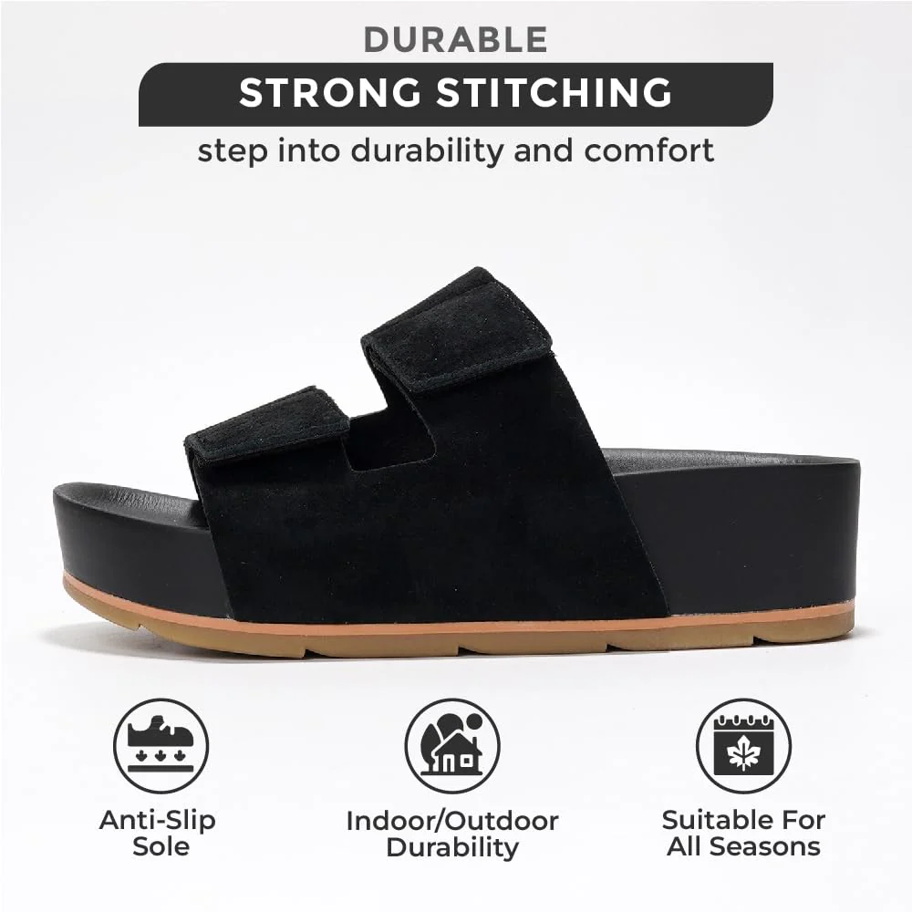 Project Cloud Women's | Platform Sandals | Plush & Soft Insole | Lightweight | Non-Slip - Pismo - Image 21