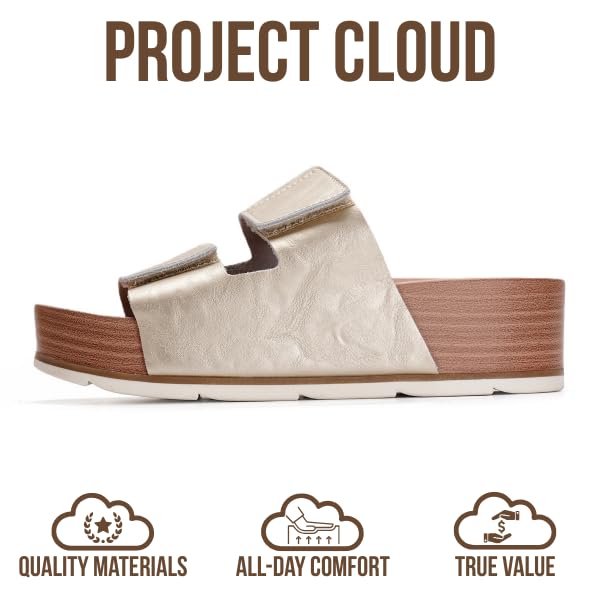Project Cloud Women's | Platform Sandals | Plush & Soft Insole | Lightweight | Non-Slip - Pismo - Image 48
