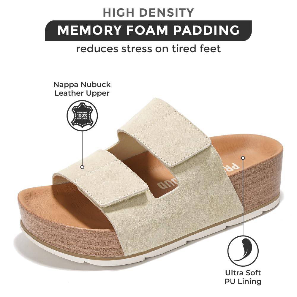 Project Cloud Women's | Platform Sandals | Plush & Soft Insole | Lightweight | Non-Slip - Pismo - Image 9