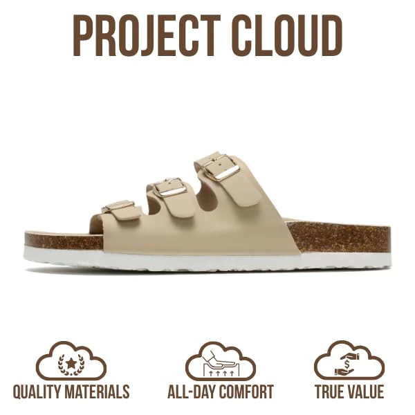 Project Cloud Women's | Genuine Leather Sandals | ProjectPlush | Memory Foam | Non-Slip - Capri - Image 14
