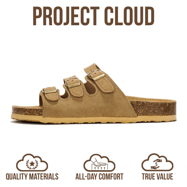 Project Cloud Women's | Genuine Leather Sandals | ProjectPlush | Memory Foam | Non-Slip - Capri - Image 19