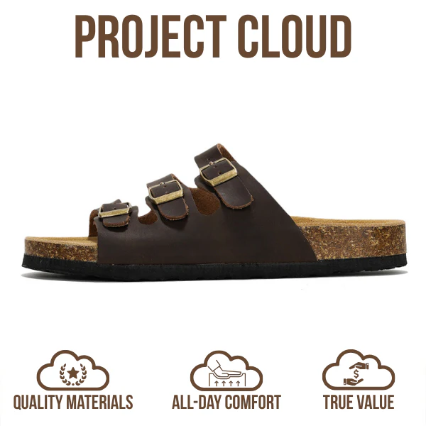 Project Cloud Women's | Genuine Leather Sandals | ProjectPlush | Memory Foam | Non-Slip - Capri - Image 25