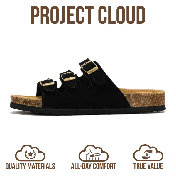 Project Cloud Women's | Genuine Leather Sandals | ProjectPlush | Memory Foam | Non-Slip - Capri - Image 37