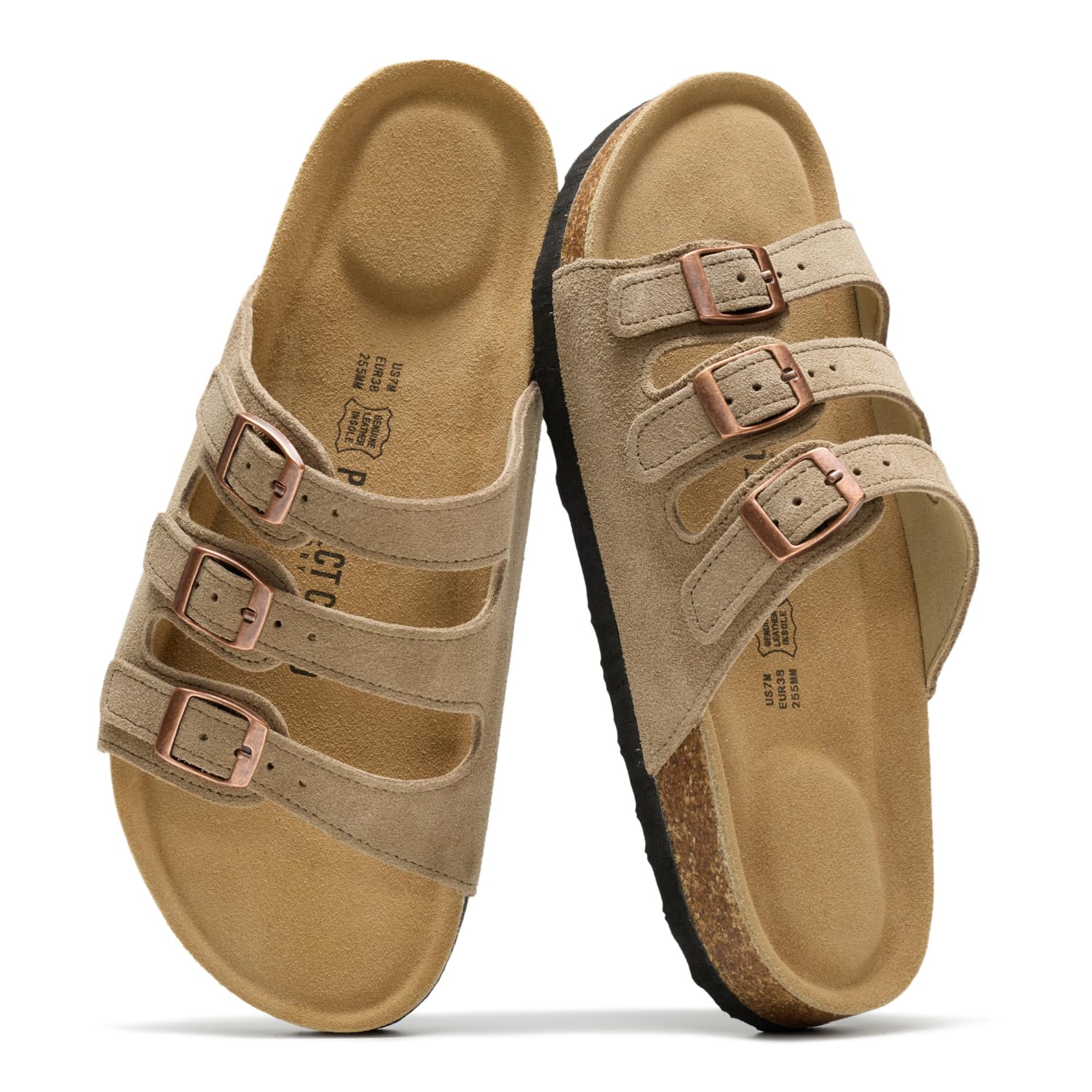 Project Cloud Women's | Genuine Leather Sandals | ProjectPlush | Memory Foam | Non-Slip - Capri - Image 40