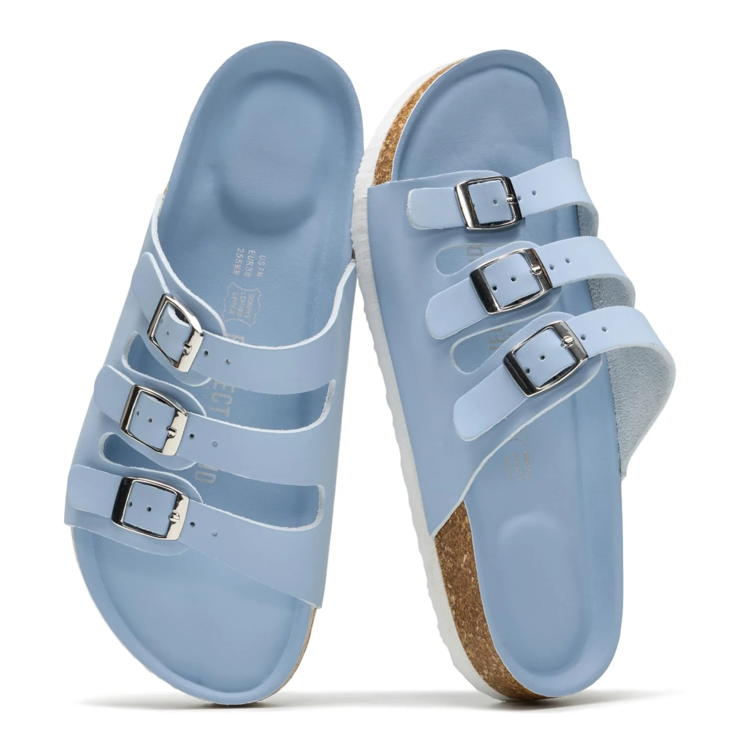Project Cloud Women's | Genuine Leather Sandals | ProjectPlush | Memory Foam | Non-Slip - Capri - Image 55
