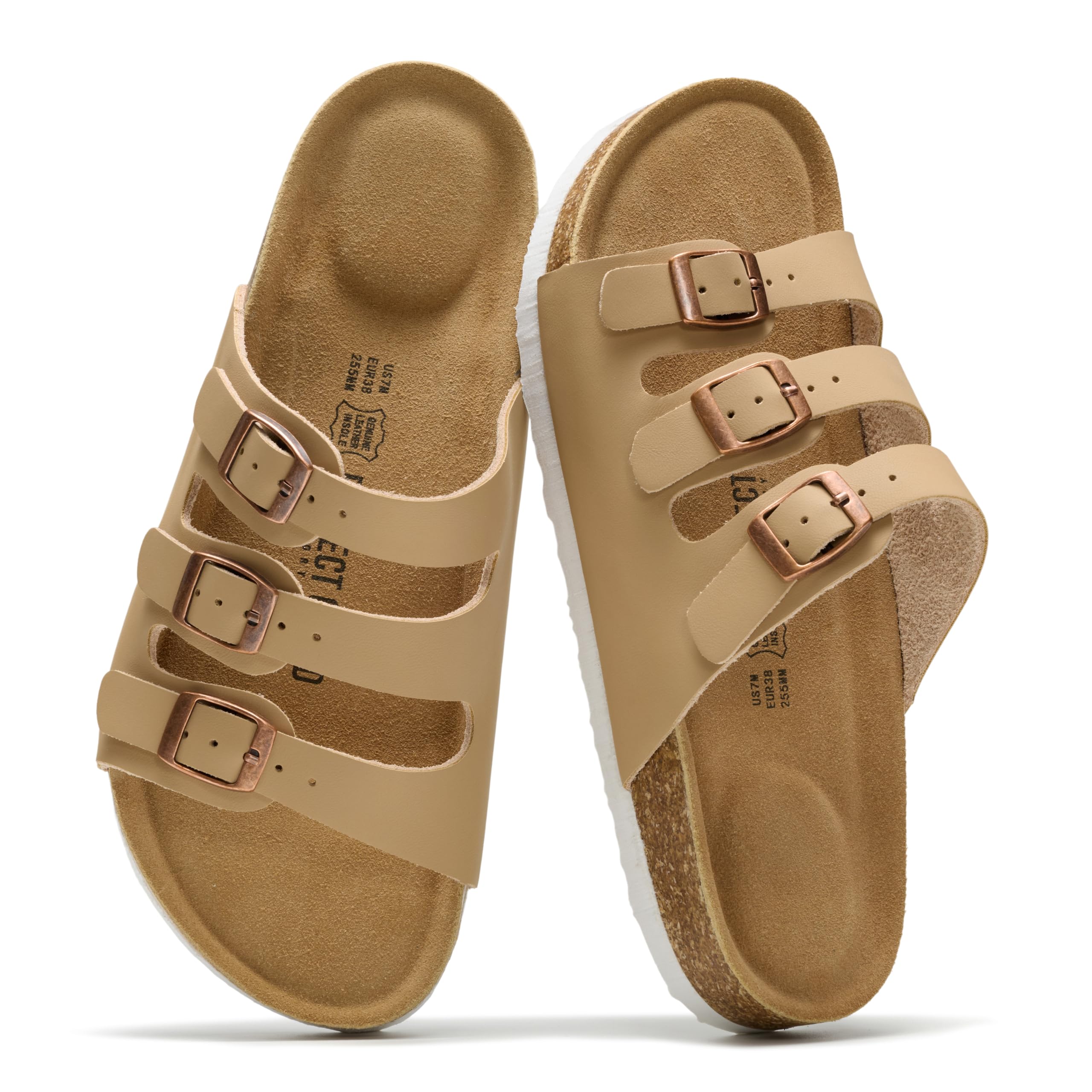 Project Cloud Women's | Genuine Leather Sandals | ProjectPlush | Memory Foam | Non-Slip - Capri - Image 6