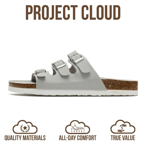 Project Cloud Women's | Genuine Leather Sandals | ProjectPlush | Memory Foam | Non-Slip - Capri - Image 63