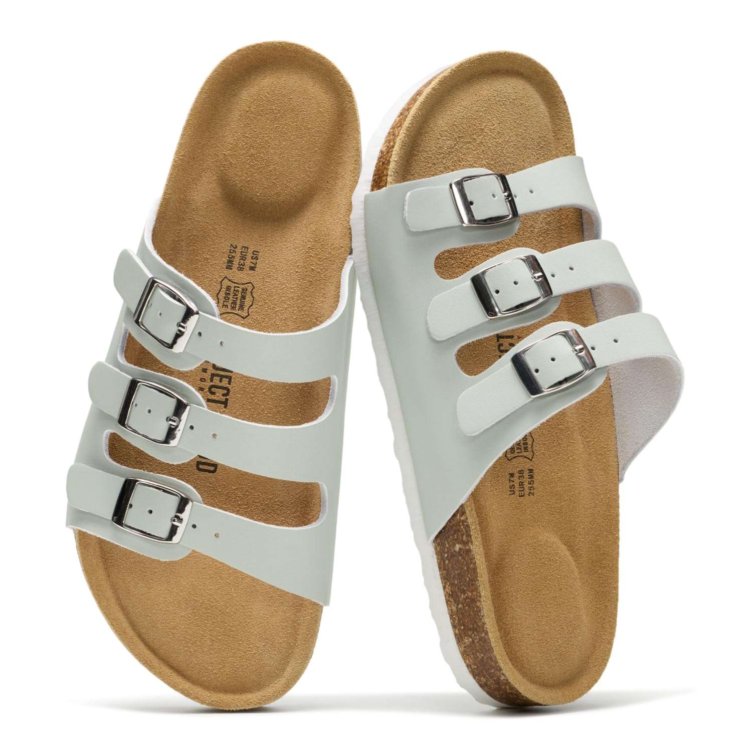 Project Cloud Women's | Genuine Leather Sandals | ProjectPlush | Memory Foam | Non-Slip - Capri - Image 65