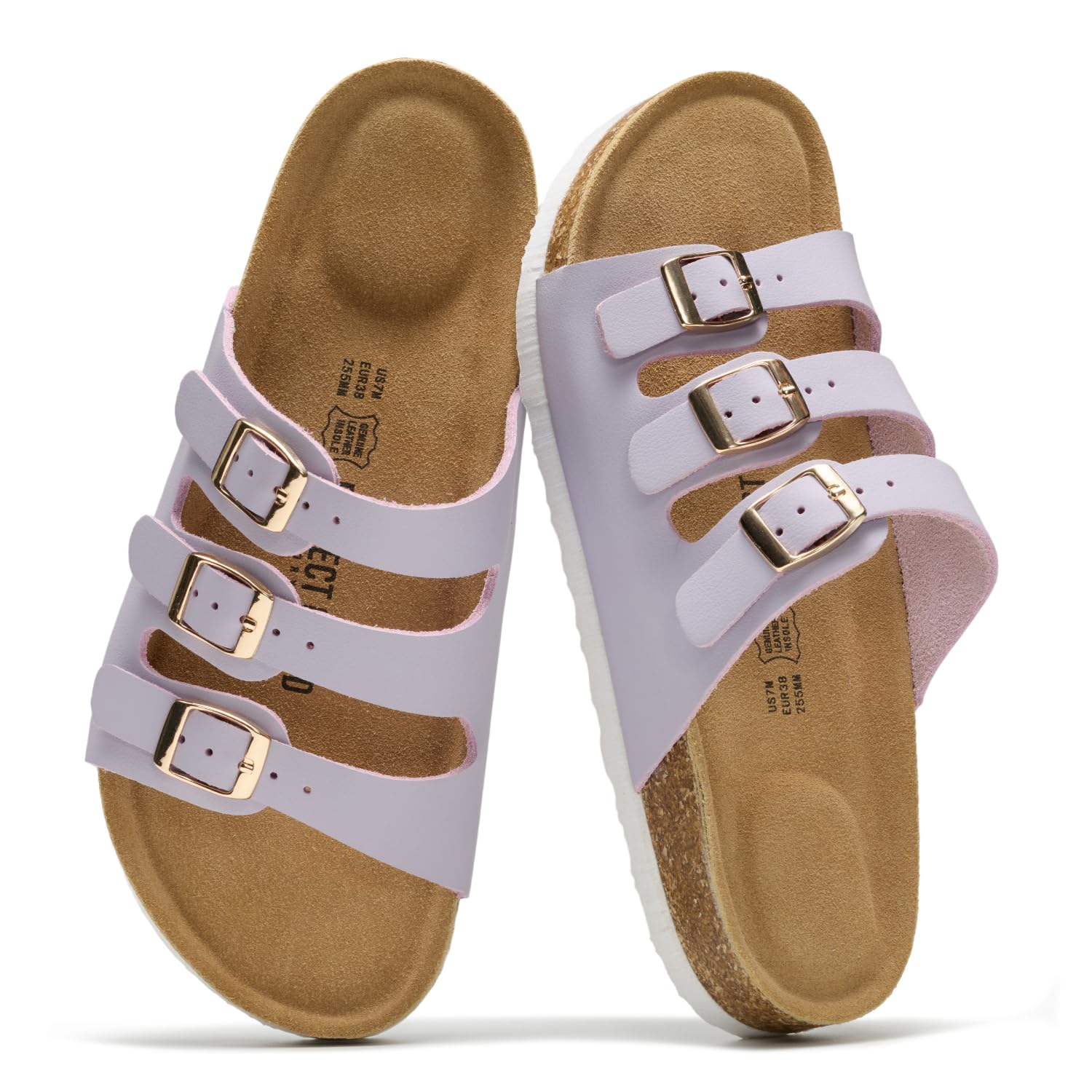 Project Cloud Women's | Genuine Leather Sandals | ProjectPlush | Memory Foam | Non-Slip - Capri - Image 70