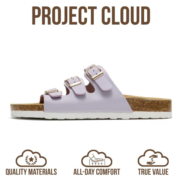 Project Cloud Women's | Genuine Leather Sandals | ProjectPlush | Memory Foam | Non-Slip - Capri - Image 73