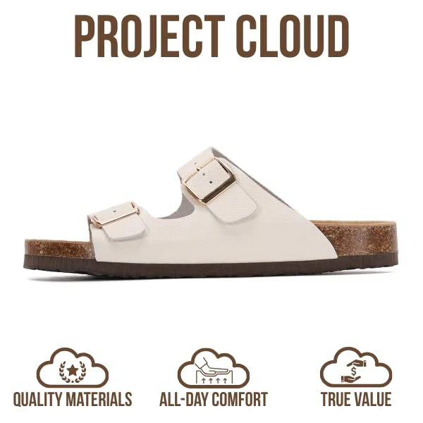 Project Cloud Women's | 100% Genuine Leather Womens Sandals | Memory Foam | Lightweight | Non-Slip - Venita - Image 125