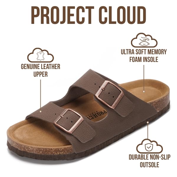 Project Cloud Women's | 100% Genuine Leather Womens Sandals | Memory Foam | Lightweight | Non-Slip - Venita - Image 135