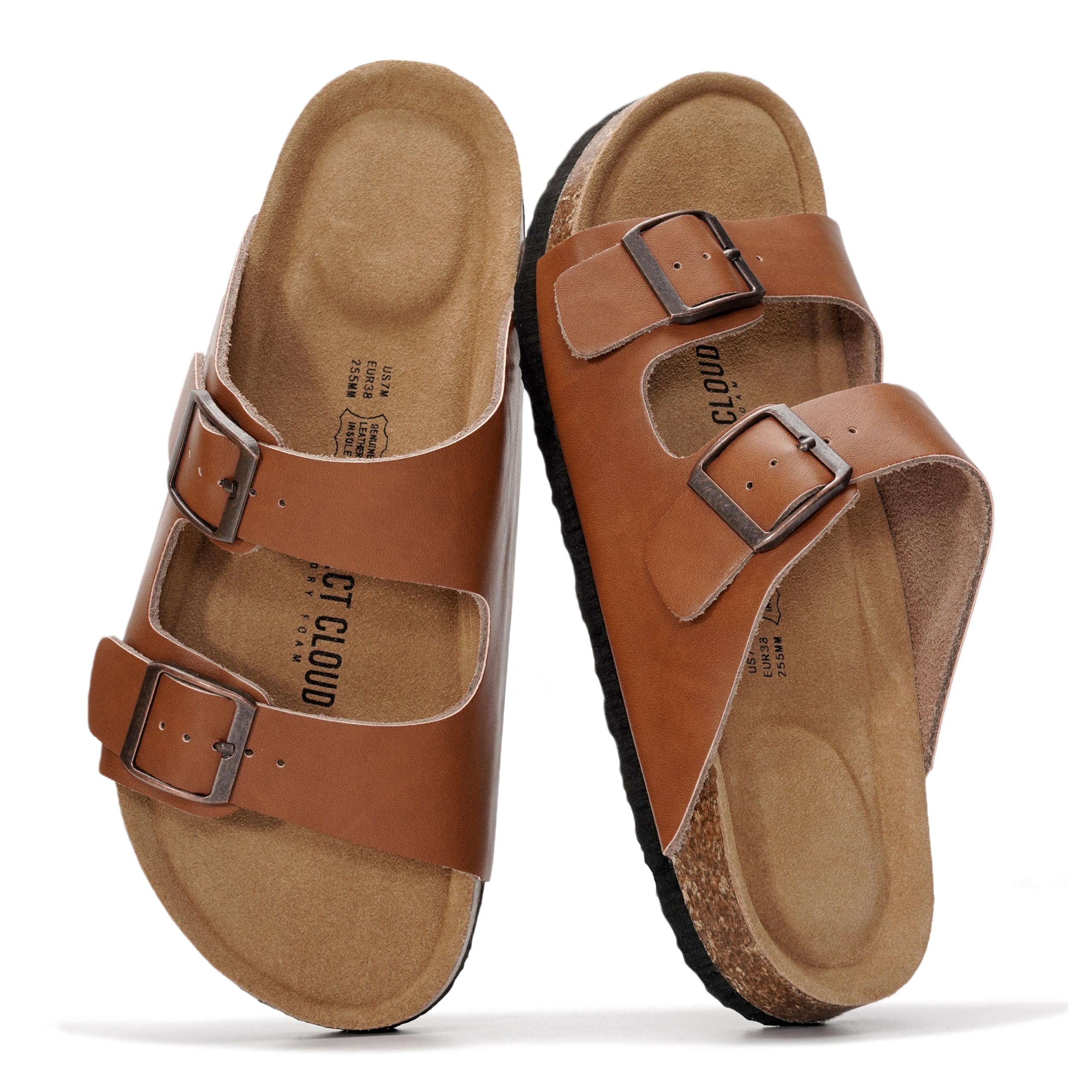 Project Cloud Women's | 100% Genuine Leather Womens Sandals | Memory Foam | Lightweight | Non-Slip - Venita - Image 138