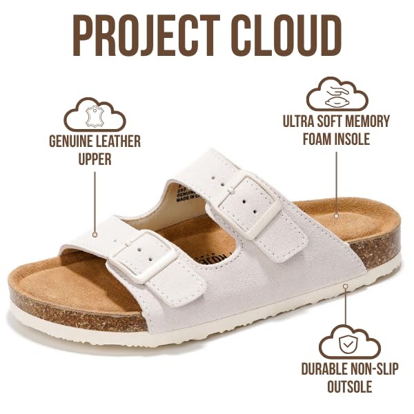 Project Cloud Women's | 100% Genuine Leather Womens Sandals | Memory Foam | Lightweight | Non-Slip - Venita - Image 163