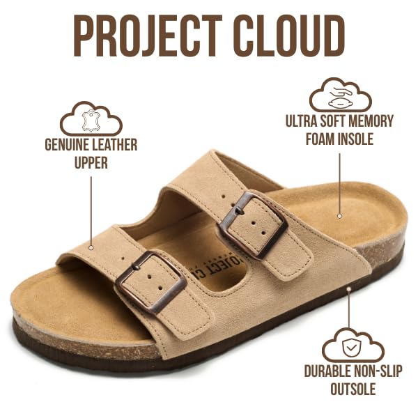 Project Cloud Women's | 100% Genuine Leather Womens Sandals | Memory Foam | Lightweight | Non-Slip - Venita - Image 169