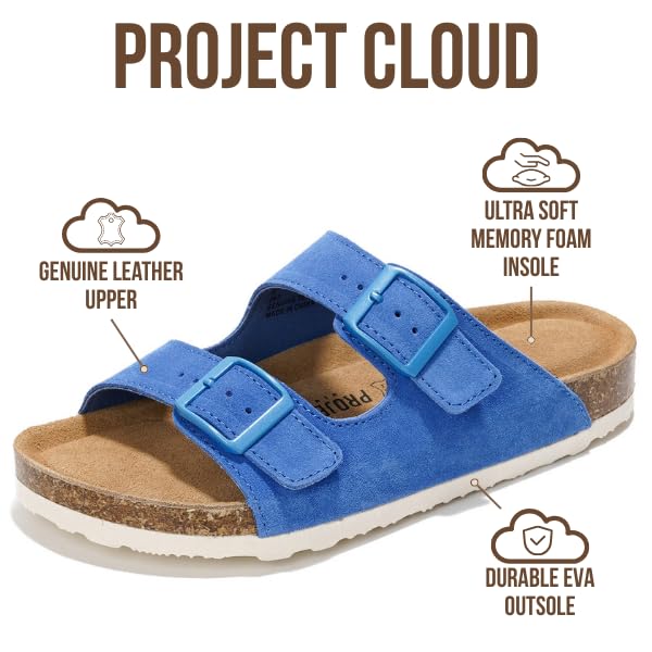 Project Cloud Women's | 100% Genuine Leather Womens Sandals | Memory Foam | Lightweight | Non-Slip - Venita - Image 84