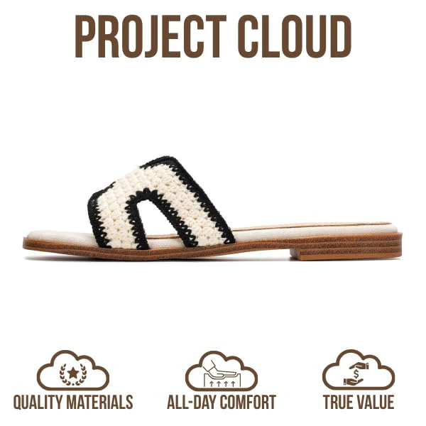 Project Cloud Women's | Genuine Leather Flat Summer Sandals | Memory Foam | Lightweight | Non-Slip - Jannel - Image 102