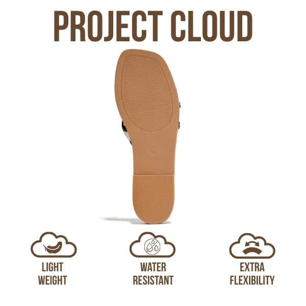 Project Cloud Women's | Genuine Leather Flat Summer Sandals | Memory Foam | Lightweight | Non-Slip - Jannel - Image 103