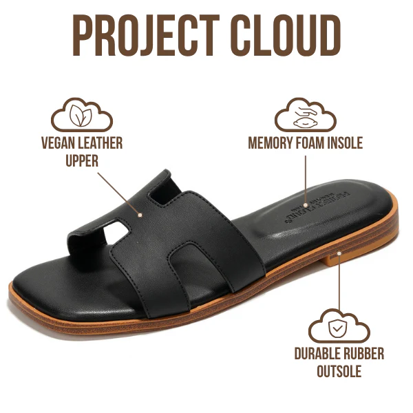 Project Cloud Women's | Genuine Leather Flat Summer Sandals | Memory Foam | Lightweight | Non-Slip - Jannel - Image 14