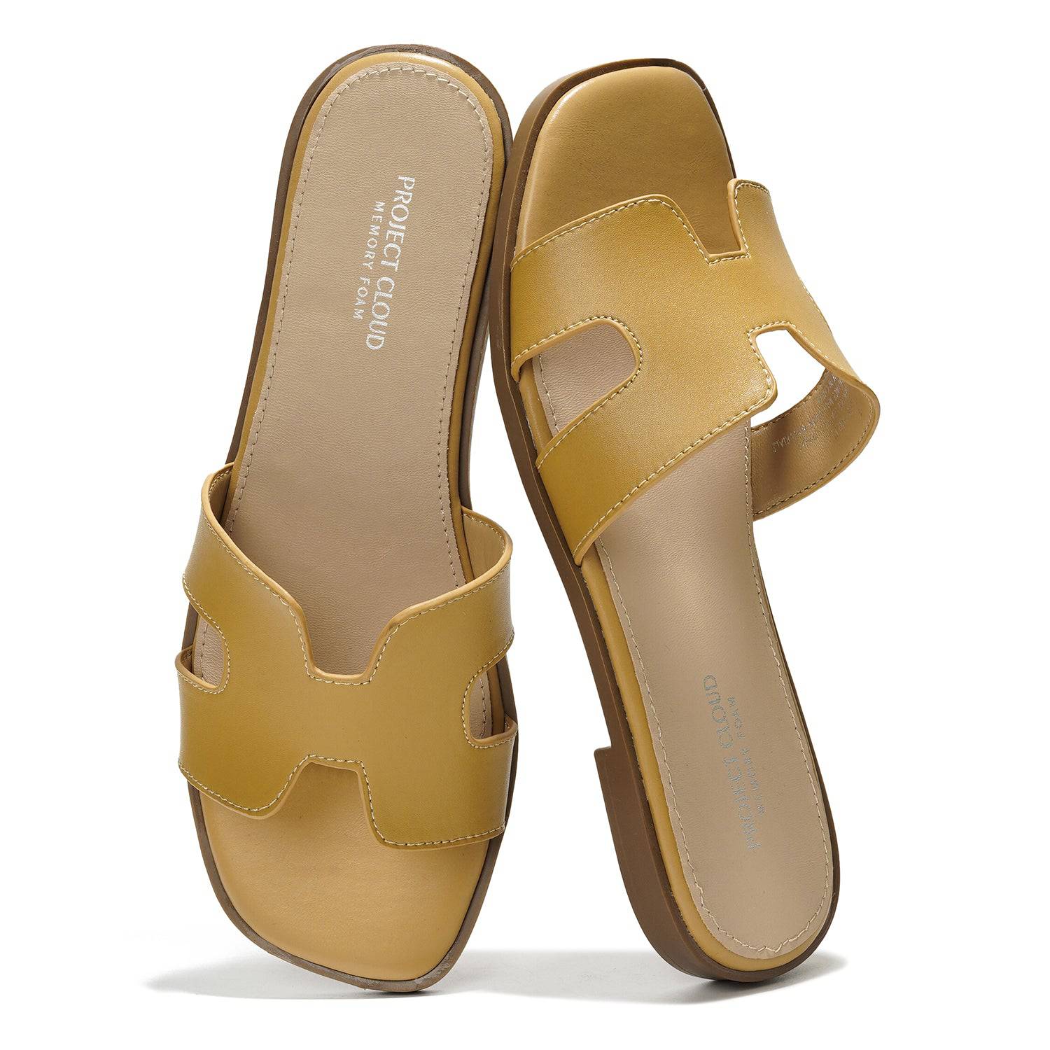 Project Cloud Women's | Genuine Leather Flat Summer Sandals | Memory Foam | Lightweight | Non-Slip - Jannel - Image 19
