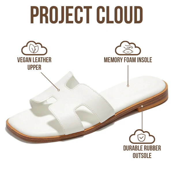 Project Cloud Women's | Genuine Leather Flat Summer Sandals | Memory Foam | Lightweight | Non-Slip - Jannel - Image 27