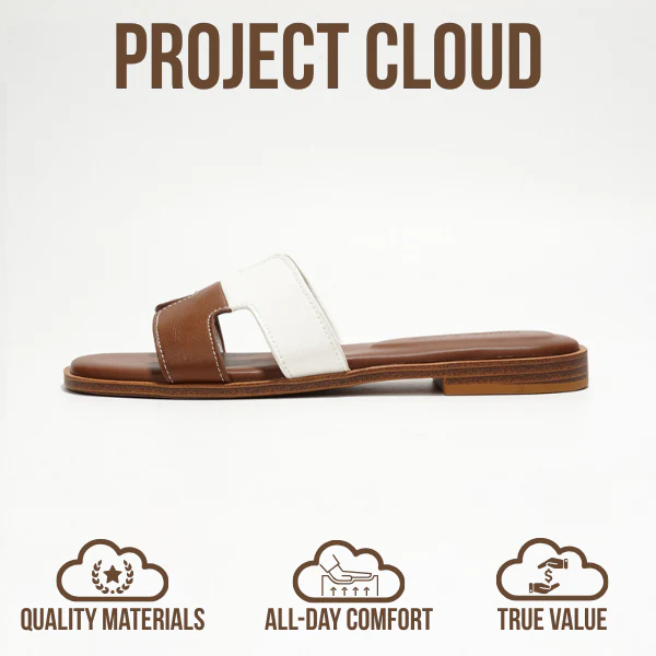 Project Cloud Women's | Genuine Leather Flat Summer Sandals | Memory Foam | Lightweight | Non-Slip - Jannel - Image 34