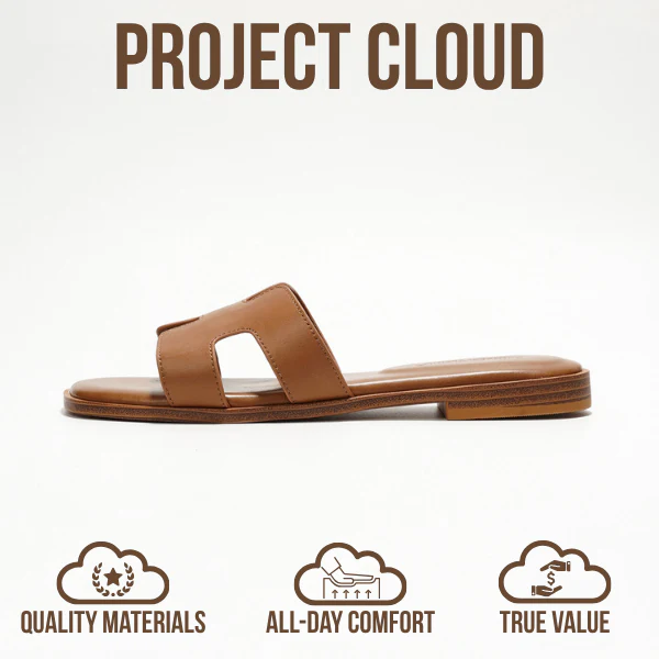 Project Cloud Women's | Genuine Leather Flat Summer Sandals | Memory Foam | Lightweight | Non-Slip - Jannel - Image 4