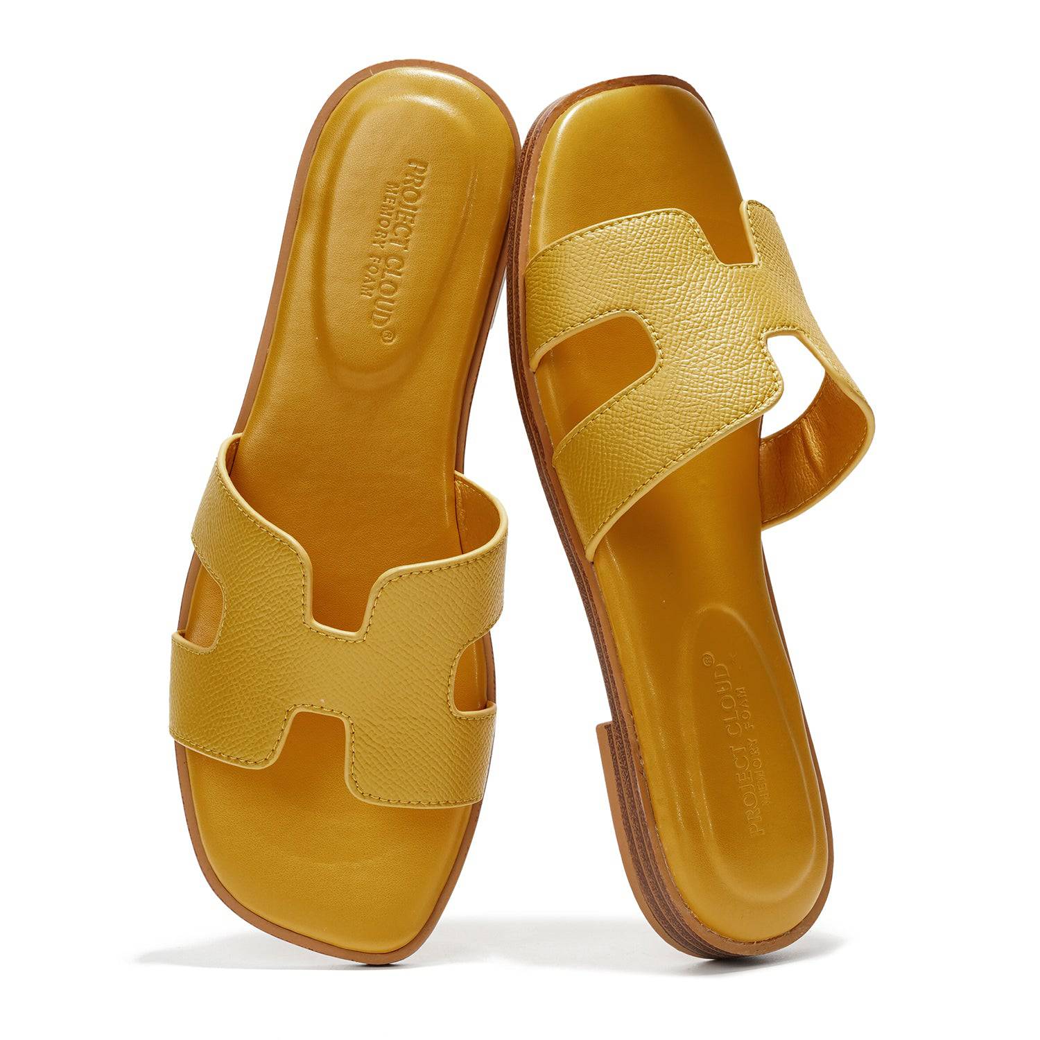Project Cloud Women's | Genuine Leather Flat Summer Sandals | Memory Foam | Lightweight | Non-Slip - Jannel - Image 40