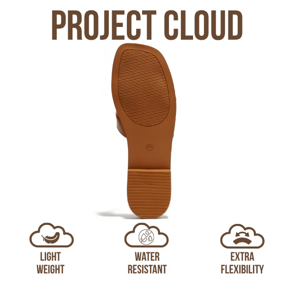Project Cloud Women's | Genuine Leather Flat Summer Sandals | Memory Foam | Lightweight | Non-Slip - Jannel - Image 5