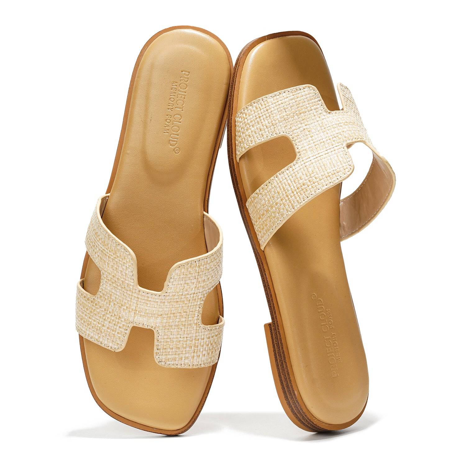 Project Cloud Women's | Genuine Leather Flat Summer Sandals | Memory Foam | Lightweight | Non-Slip - Jannel - Image 7