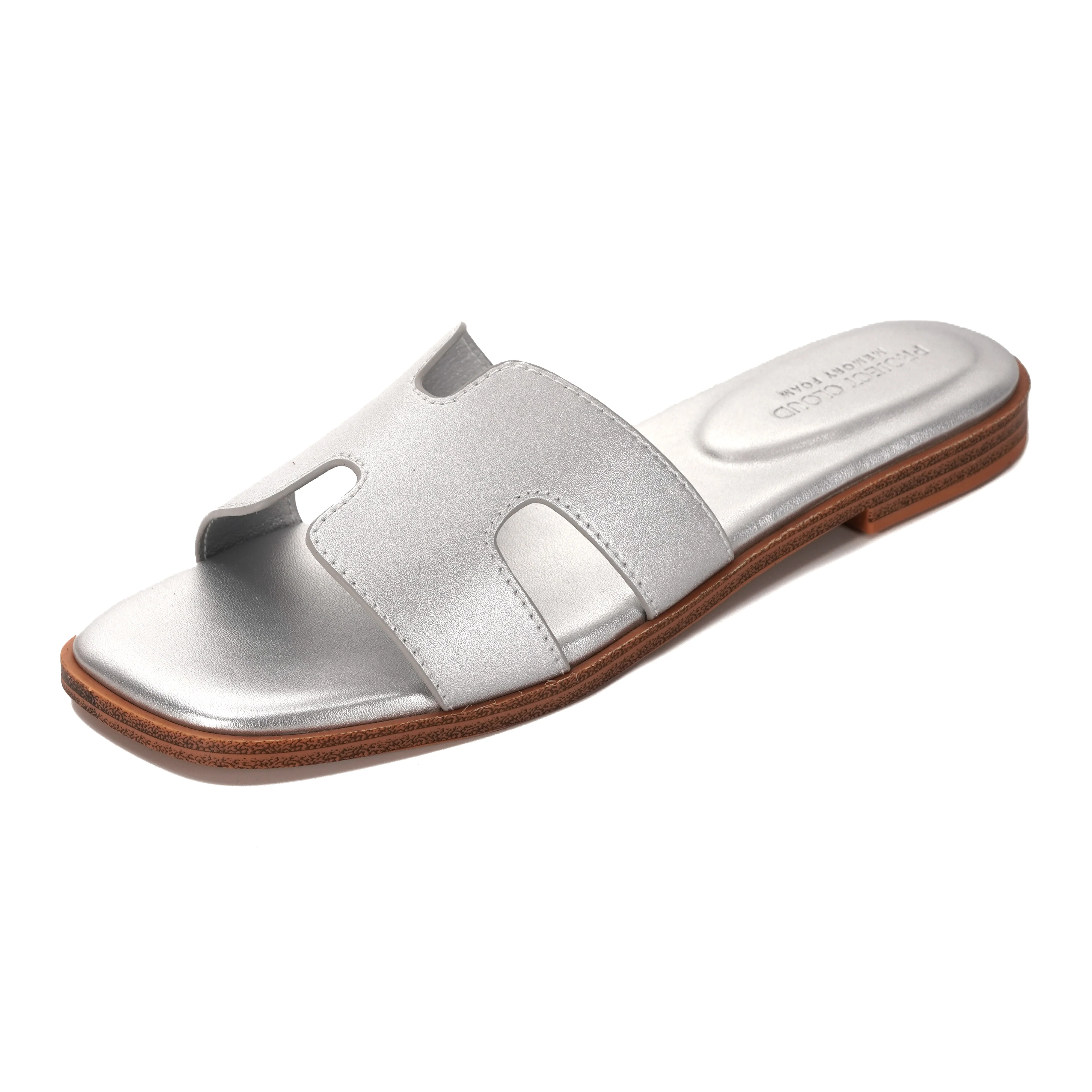 Project Cloud Women's | Genuine Leather Flat Summer Sandals | Memory Foam | Lightweight | Non-Slip - Jannel - Image 70