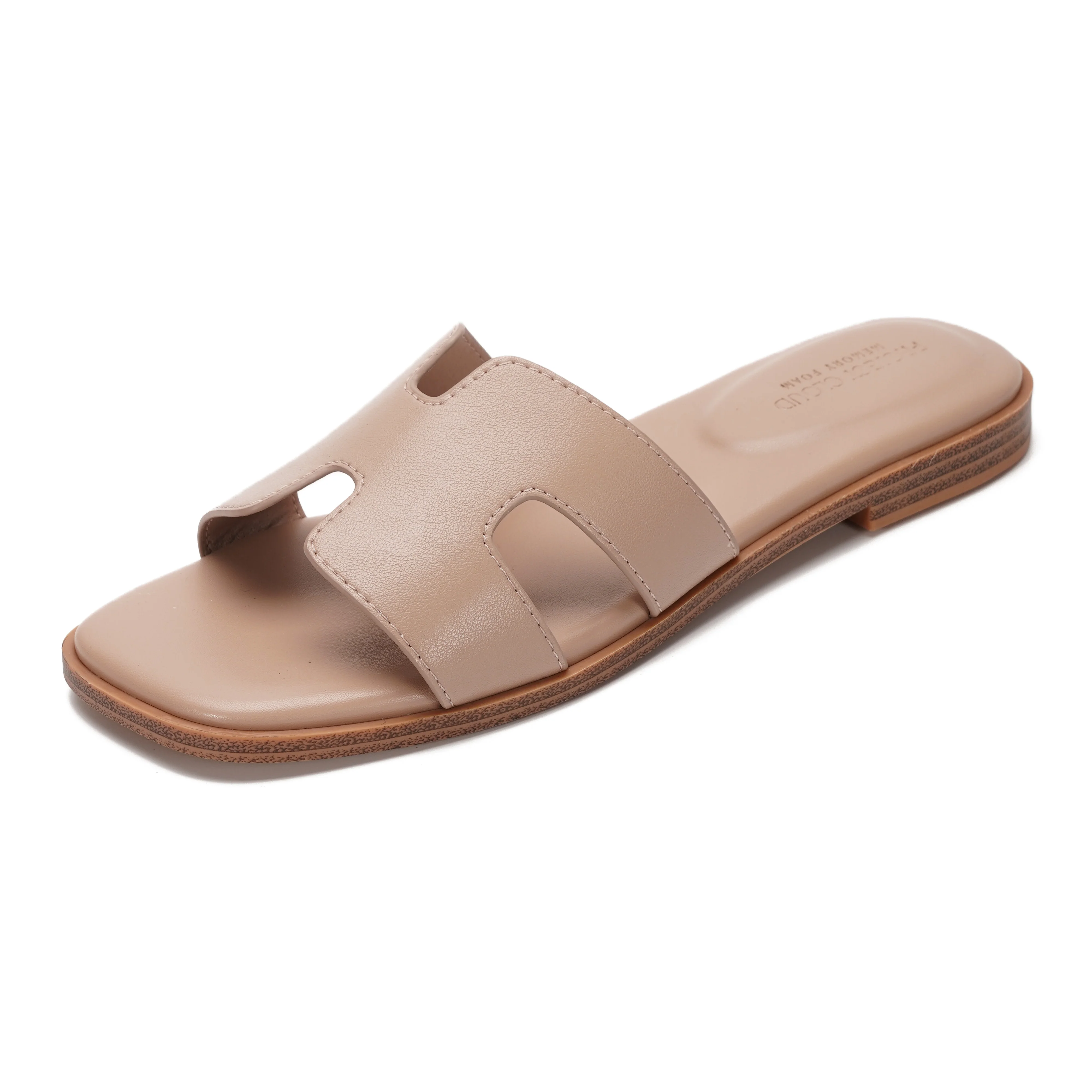 Project Cloud Women's | Genuine Leather Flat Summer Sandals | Memory Foam | Lightweight | Non-Slip - Jannel - Image 75