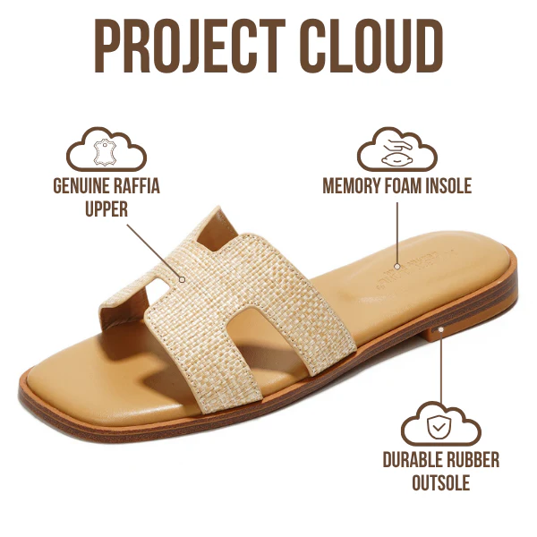 Project Cloud Women's | Genuine Leather Flat Summer Sandals | Memory Foam | Lightweight | Non-Slip - Jannel - Image 9