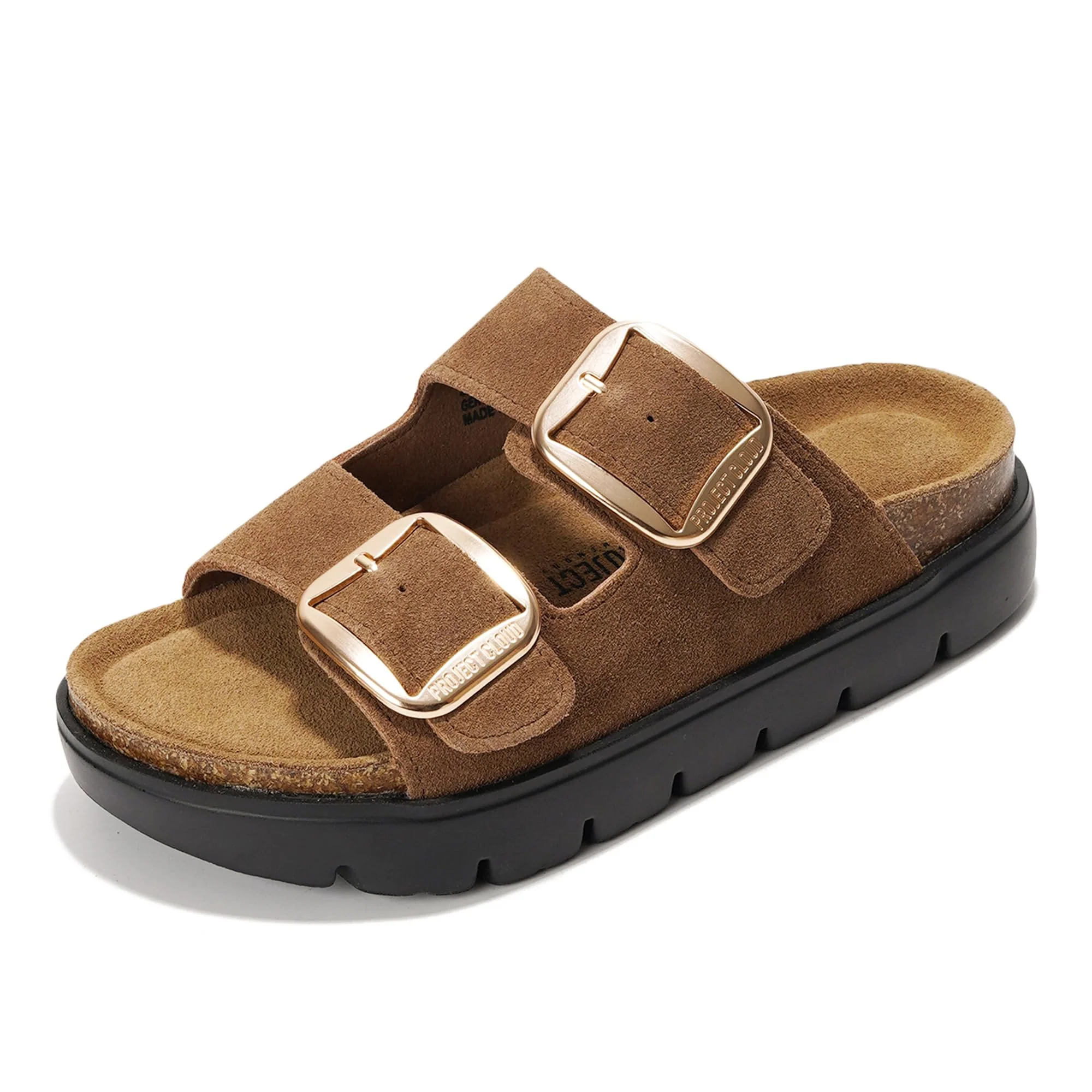 Project Cloud Women's | Genuine Leather Platform Sandals | ProjectPlush | Non-Slip - Greece Chunky - Image 20